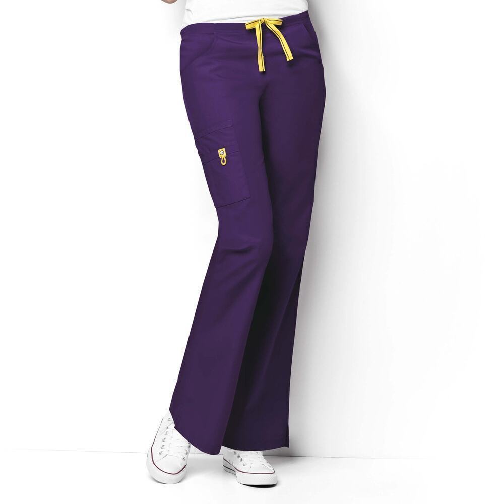 Spread Good Cheer Wonderwink Size Small Tall Romeo Scrub Pants Purple 5026